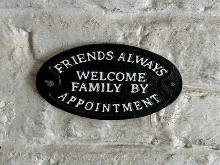 Friends welcome sign